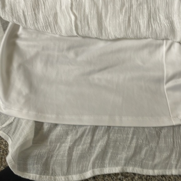 Alyz white long gauzy skirt lined size Large - Picture 5 of 5